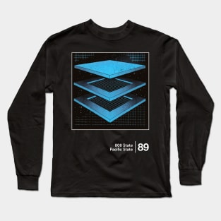 Pacific State / Minimalist Graphic Artwork Design Long Sleeve T-Shirt